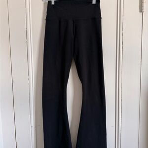 Aerie Black Hugger Flare Leggings